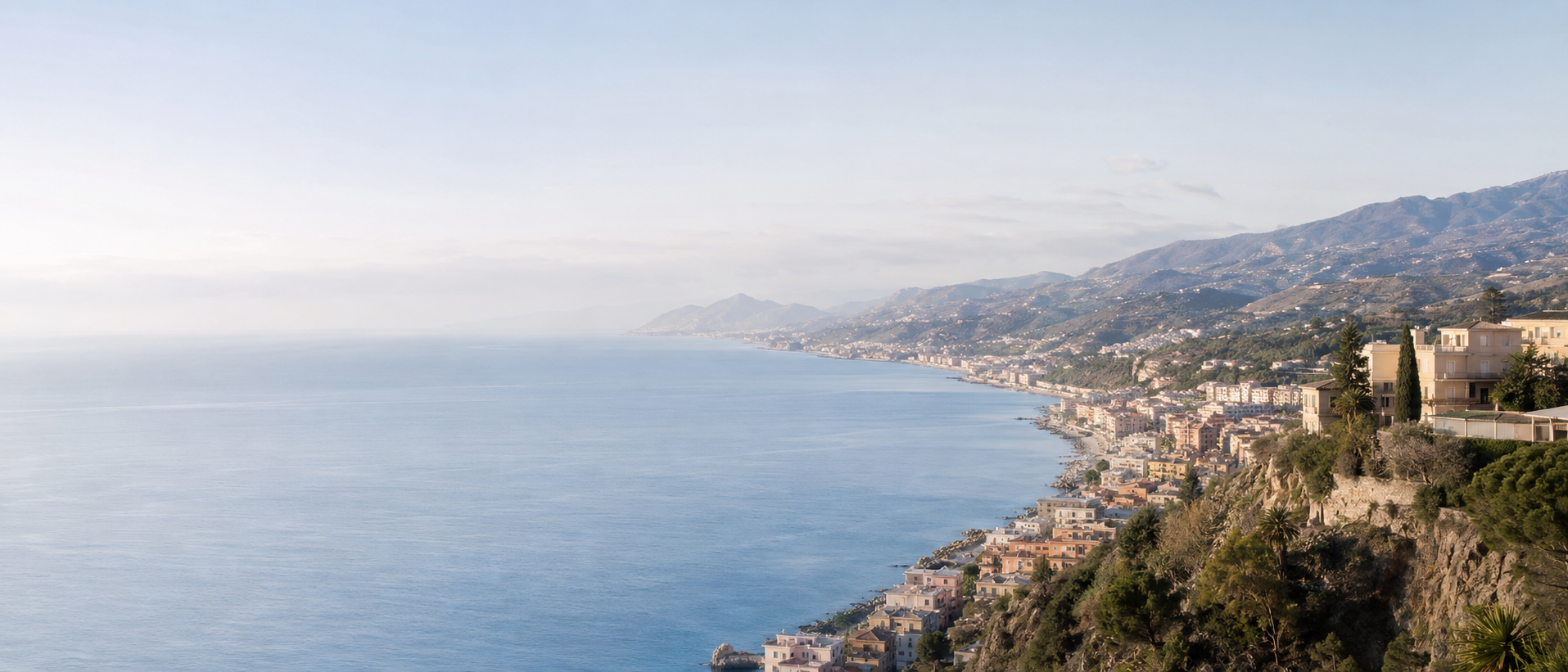 Panorama della Riviera Jonica Messinese, area servita dall’Agenzia Funebre Maccarrone