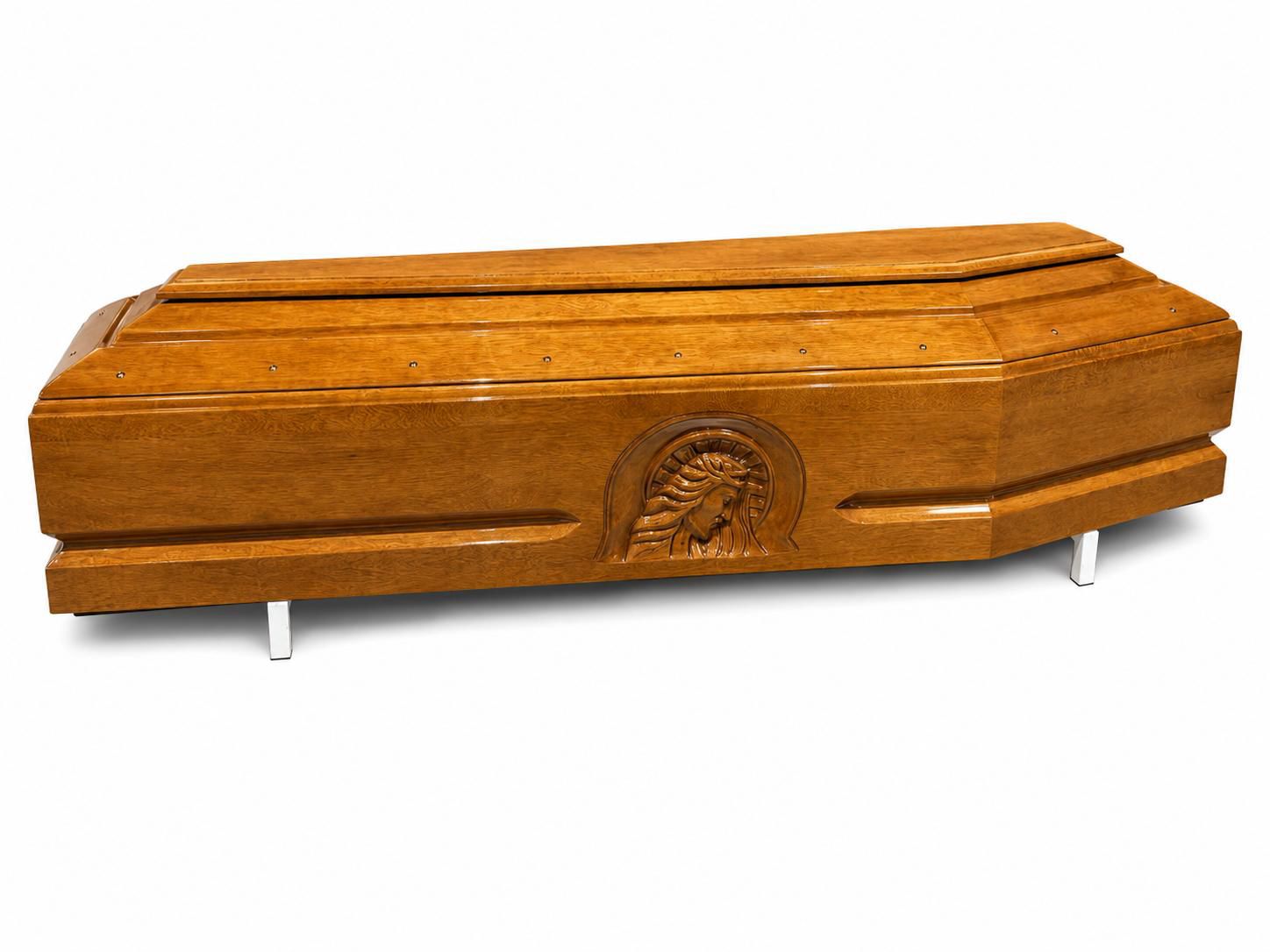 Cofano funebre in legno dalla linea classica
